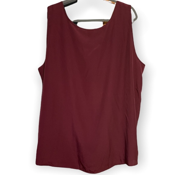 Burgundy Polyester Tank Top - Picture 3 of 3